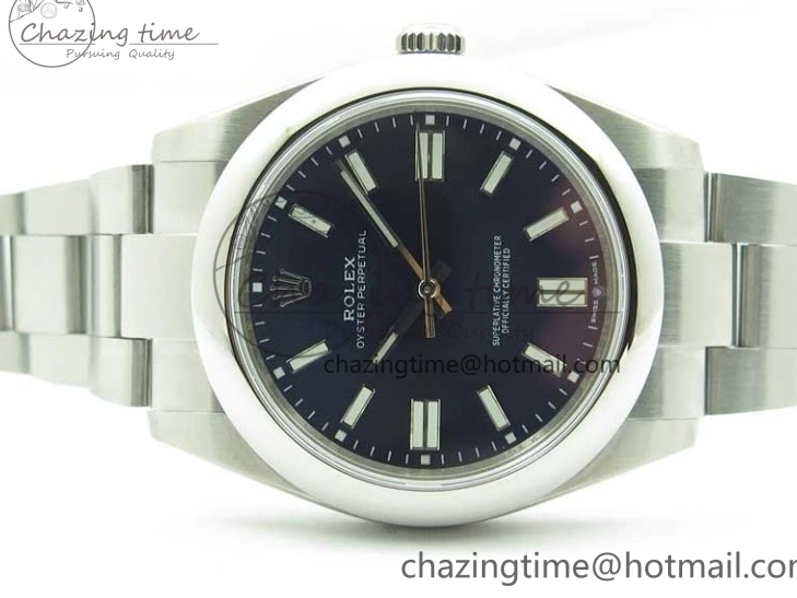 EWF 41mm Oyster Deep on Blue A3230 Perpetual Edition SS Best Dial Bracelet 124300 0226